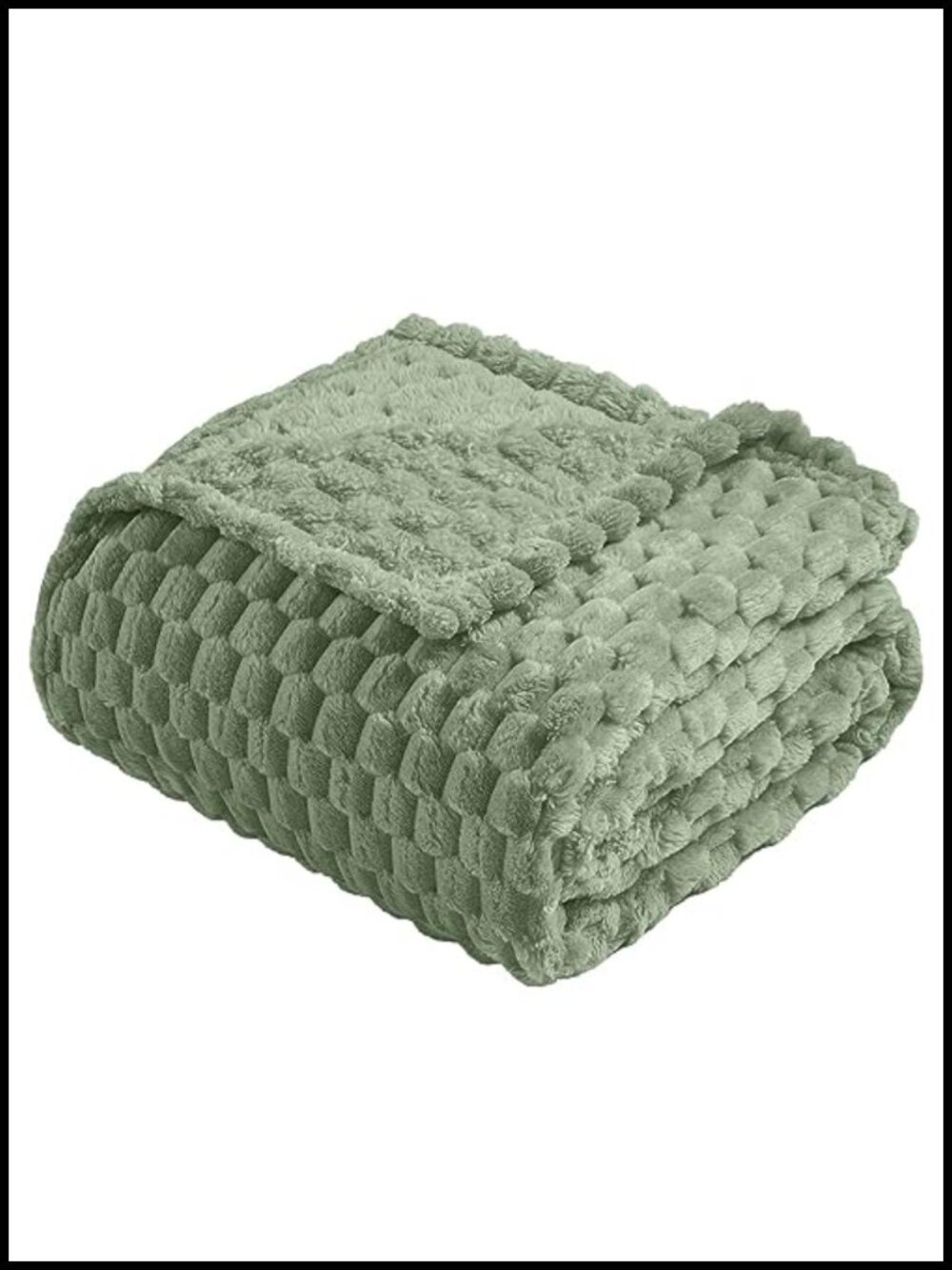 Vessia 3D Jacquard Fleece Throw Blanket 50x70 Microfiber Cozy Sofa Bed